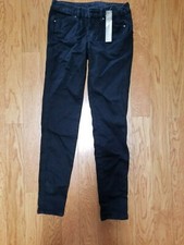 CACHE WOMEN'S MIRACLE BLACK DENIM JEANS WITH SILVER EMBELLISHMENTS SIZE 0