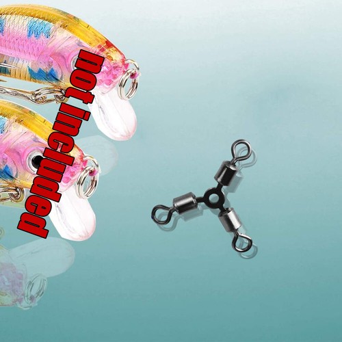 30x 3 Way Swivel Fishing Tackle Saltwater Stainless Steel Fishing Lure Connector - Picture 6 of 18