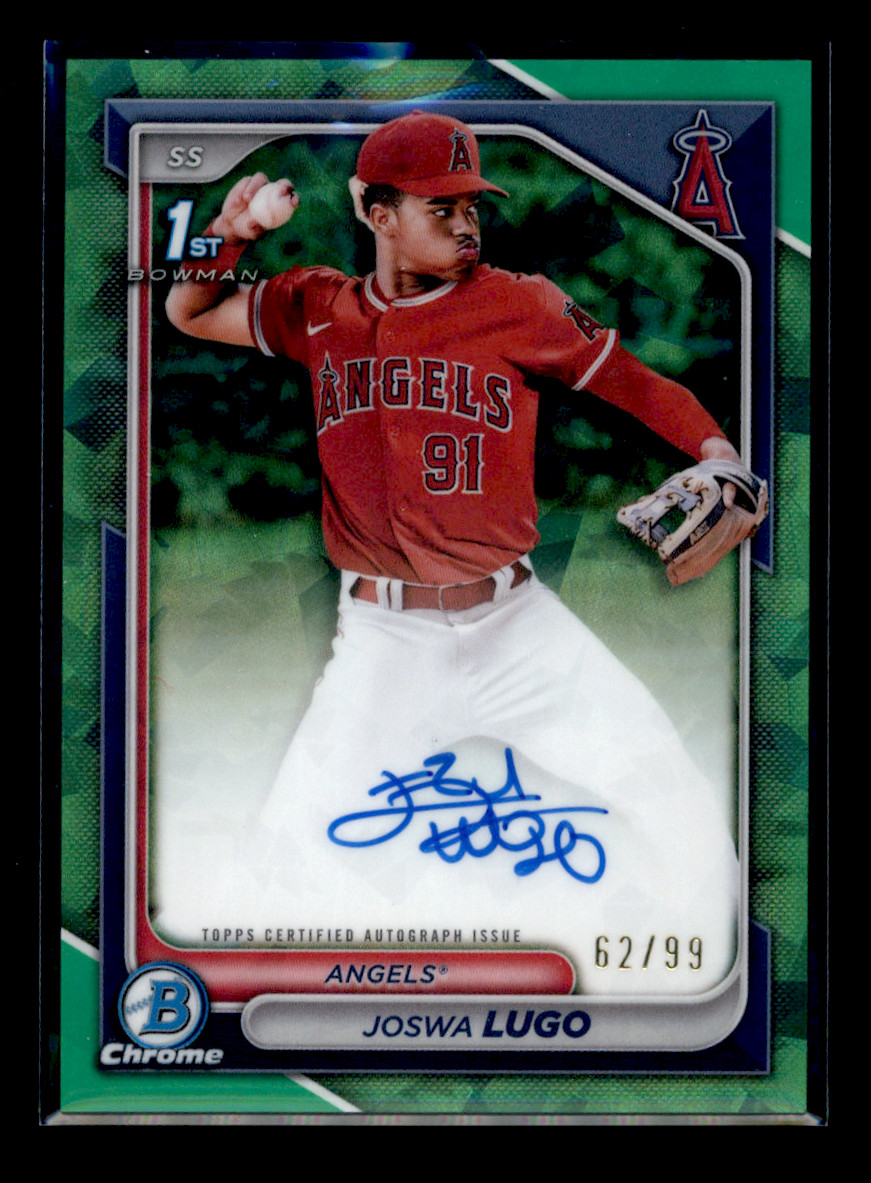 2024 Bowman Chrome Sapphire CSPA-JL Joswa Lugo Green Auto 62/99 Angels