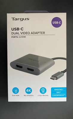 TARGUS USB-C Dual Video Adapter - 2 x HDMI ANSCHLÜSSE - Windows & Mac (INKL. MWST) OVP