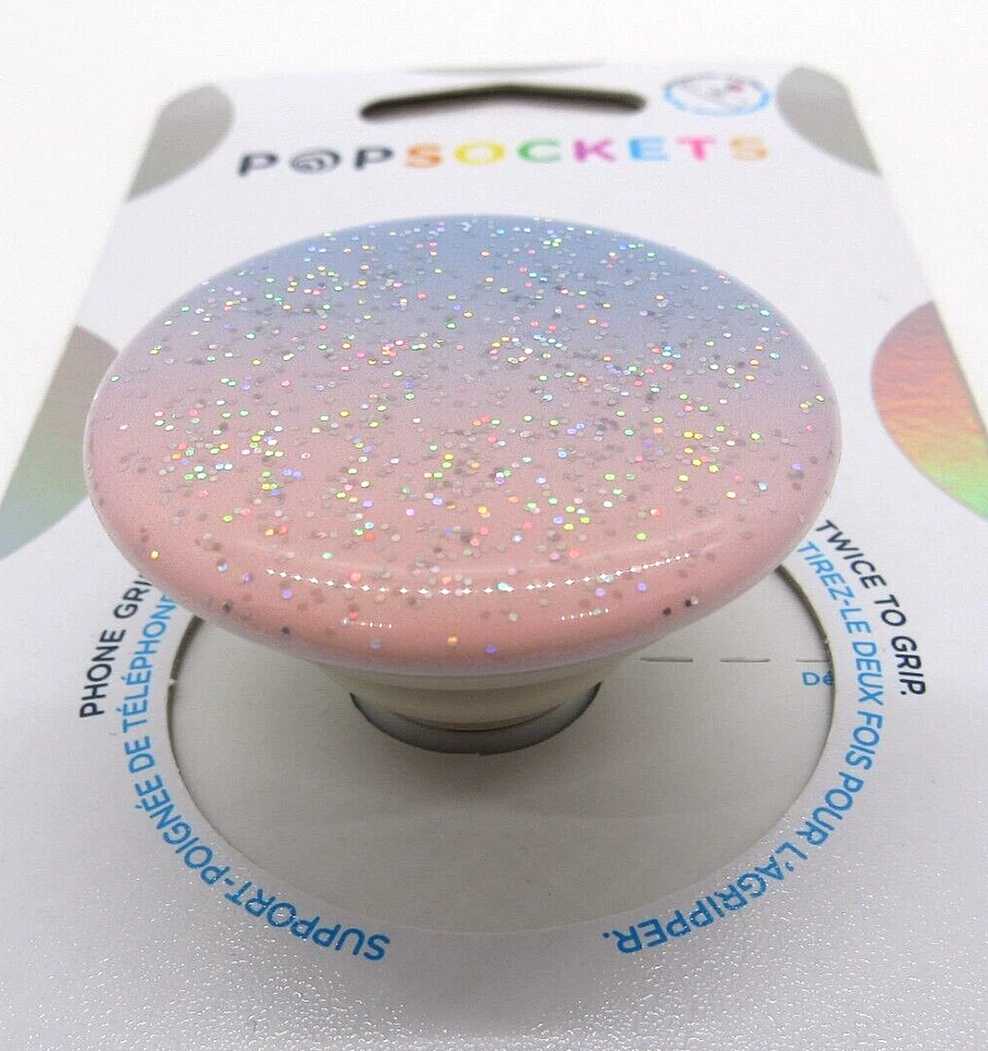 PopSockets Phone Grip Stand Glitter Morning Haze PopGrip Popsocket Swapable Top - Image 3 of 4