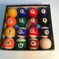 Full Set Set of Gently Used Billiard Balls w/accessories FC77-4 T0158 