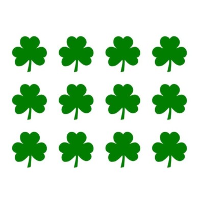 12 Four Leaf Clover Lucky Charms St Patricks Day Vinyl Decal Sticker Choose Size