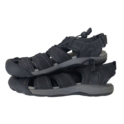 Khombu Black/Charcoal Gray Closed Toed Active Hiking Sandals  display picture 1