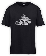 Quad Bike Kids T-Shirt -x10 Colours- Biking All Terrain ATV Jump Off Road Moto