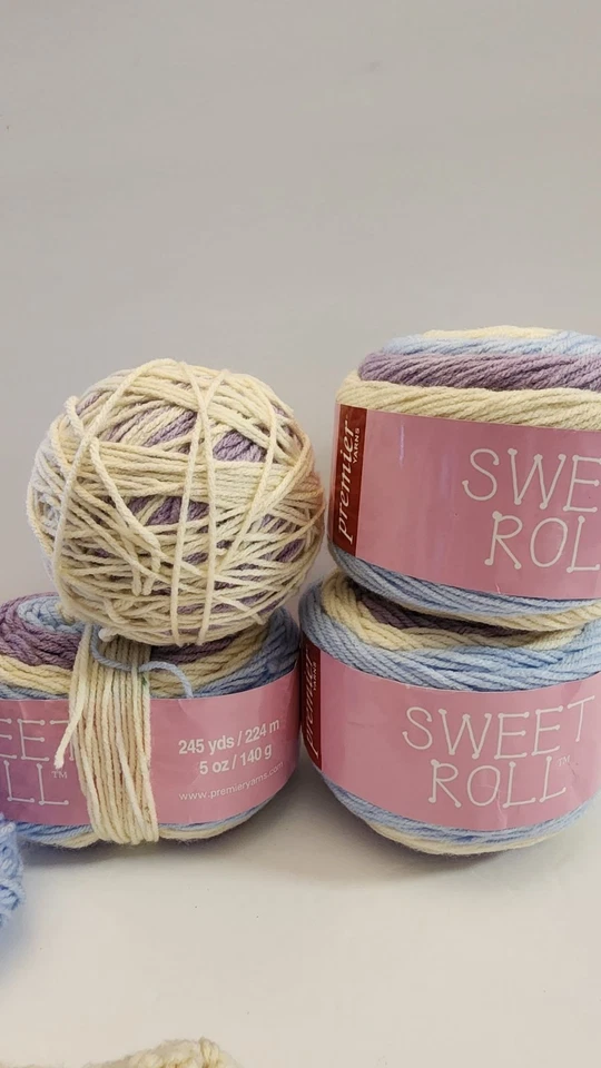 SWEET ROLL GELATO POP PREMIER YARNS LOT OF YARN CAKES BALLS  STARTER CROCHET PRO - Image 2 of 4