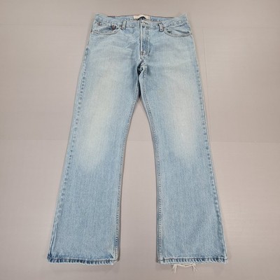 Levis 527 Bootcut Jeans Herren W36 L32 Blau Low Boot Cut Zip Fly Denim