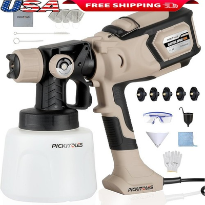 #ad 1000W Paint Sprayer High Efficiency Adjustable Nozzle Easy Clean 1400ml Capacity $40.68