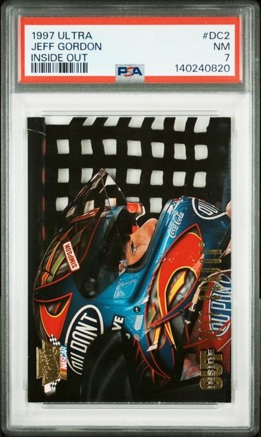 1997 ULTRA INSIDE OUT #DC2 JEFF GORDON INSIDE OUT *COOL DIE CUT NETTING 1/1 PSA view 1