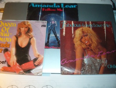 3 Singles von : Amanda Lear / Follow Me - Queen of China Town - AMIGA