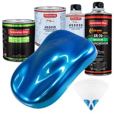True Blue Firemist Premium Quart Kit Low Voc Urethane Basecoat Auto Paint Kit