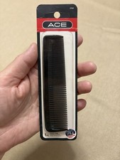 ACE Black 5" Pocket Comb #07841 New In Package Made In USA 2015