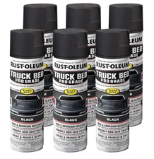 Automotive Professional Grade Truck Bed Coating Spray 15Oz Matte Black Pack of 6