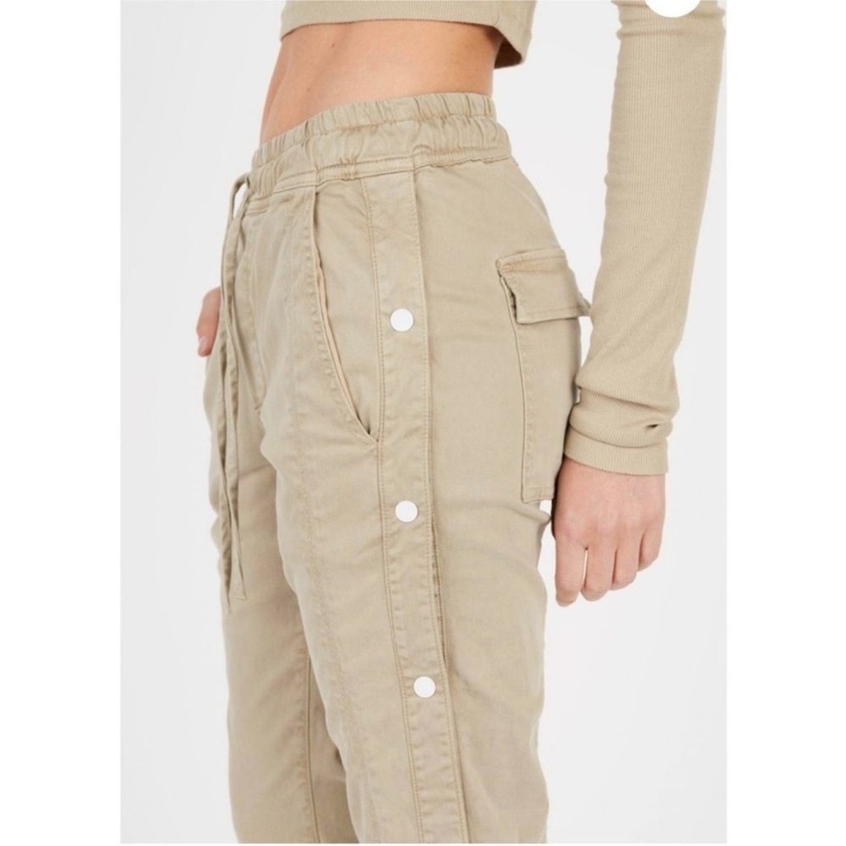 Cotton Citizen The London Snap Pants, tan, XS View 2