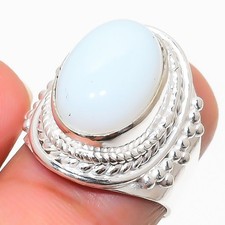 Milky Opalite Gemstone Handmade 925 Sterling Silver All Size Ring For Gift