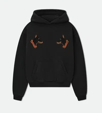 RHUDE LONDON HOUND DOG HOODIE XL VINTAGE BLACK CONTRA MUNDUM NWT 2025