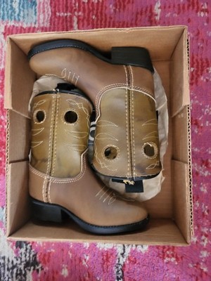 NWD NIB NOS Acme Earth Brown Cowboy little boy 4 1/2 4.5 D child western boots