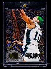DENNIS RODMAN RARE METAL SILVER SPOTLIGHT GREEN HAIR CARD SAN ANTONIO SPURS HOF