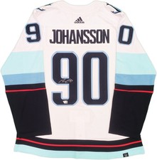 Kraken Marcus Johansson Auto White Adidas Jersey Sz 54 Inaugural Season Fanatics