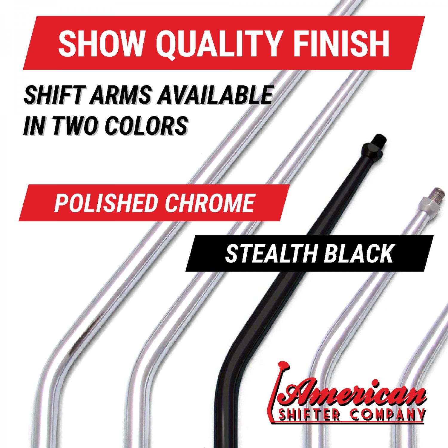 Chrome 23" Single Bend Shift Arm Fits TKO Magnum Tremec 5 6 Speed Hot Rod Truck 