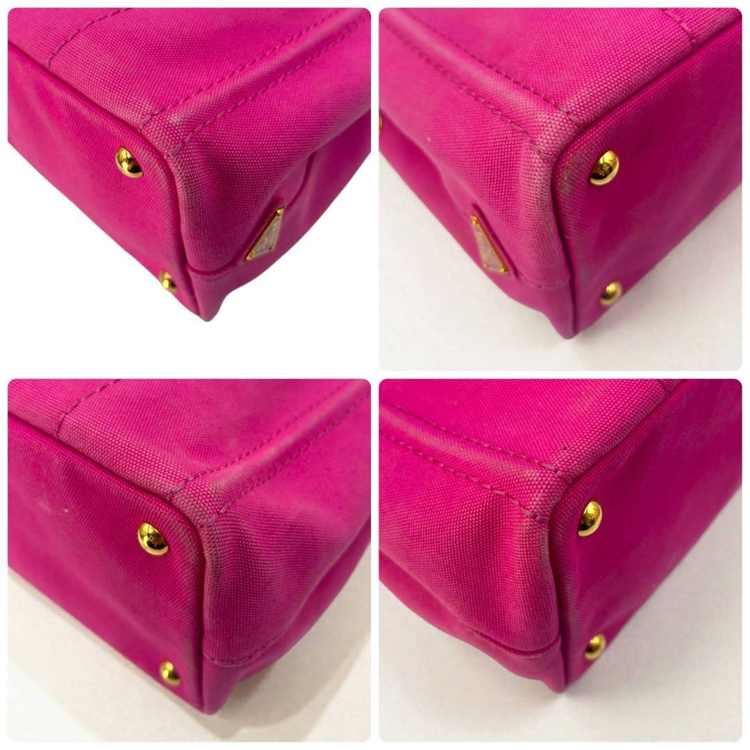 Prada Canapa S Handbag 2way Shoulder Bag Pink 0270 thumbnail 6