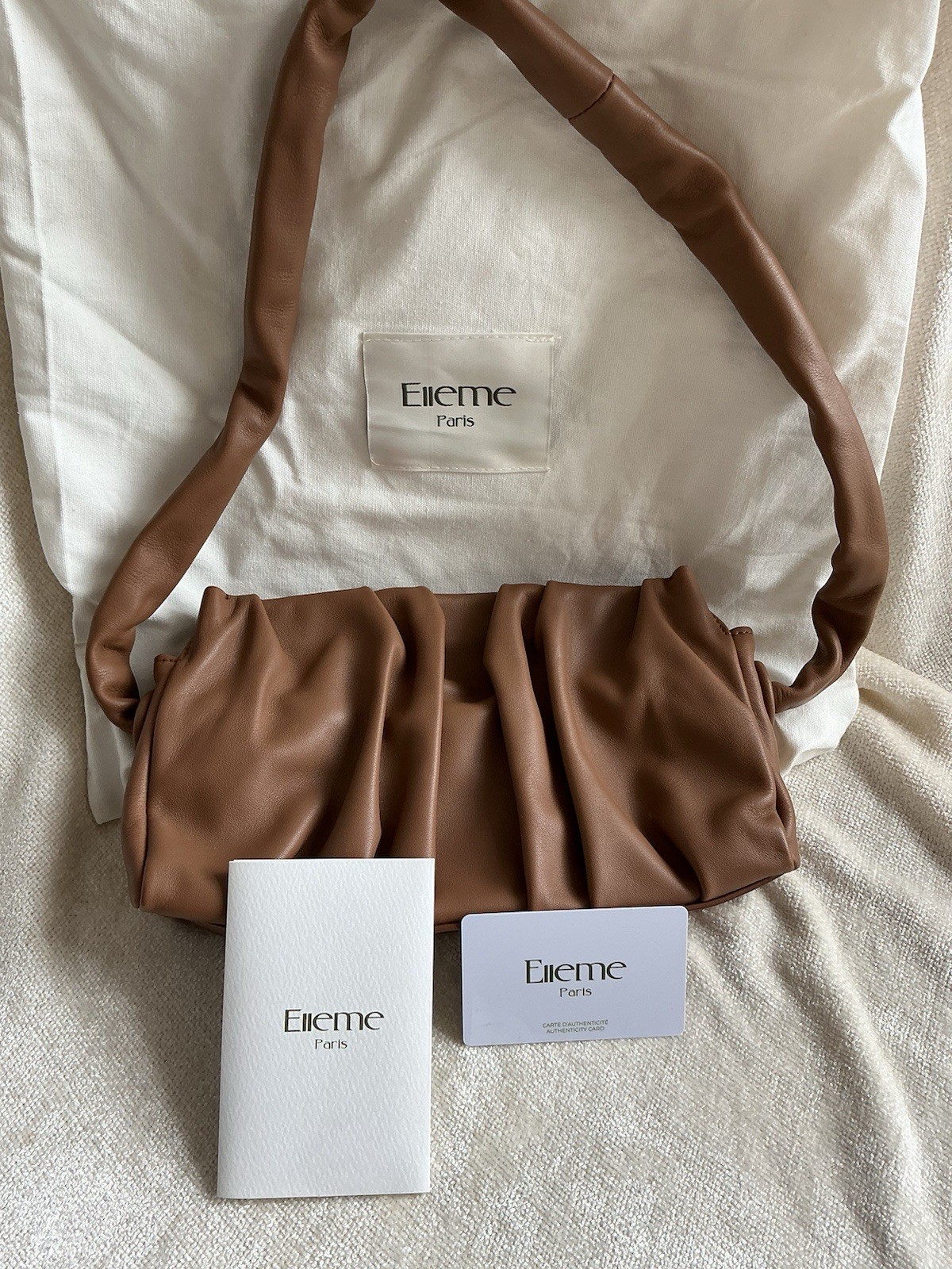 NWOT  ELLEME Ruched Detail Vague Shoulder Bag