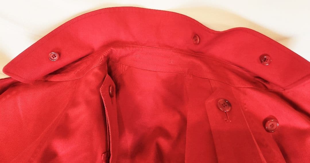 Burberry Long Trench Coat With Wool Liner Nova Check Red Cotton Size L For Women thumbnail 24