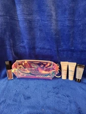 Smashbox Pink Flouresent Makeup bag w/4 samples New