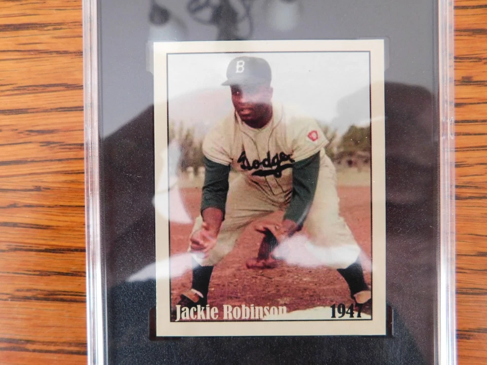 Rare /400 JACKIE ROBINSON Authentic 1981-94 Klector NYC Cab Card SGC 9 DODGERS - Image 4 of 4