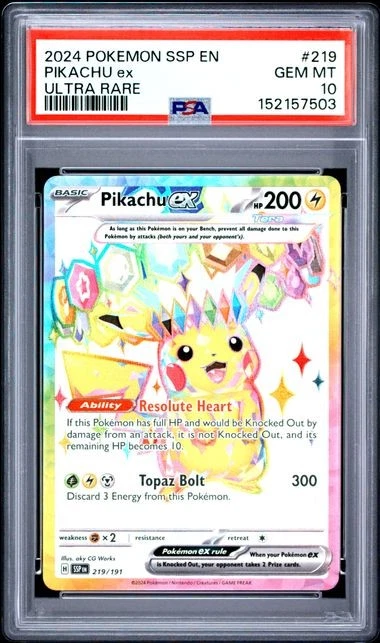 Pokémon TCG Ultra Rare Pikachu Grade 10 Individual Collectible