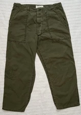 The Great Pants Womens 29” X 24” Utility Straight Crop Made in USA 100% Cotton