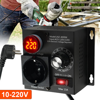 Drehzahlregler Wechselstrom SCR Spannungsregler AC 220V 4000W Voltage Regulator