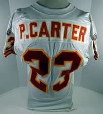 1995 Kansas City Chiefs Perry Carter #23 Game Issued White Jersey 42 DP17001