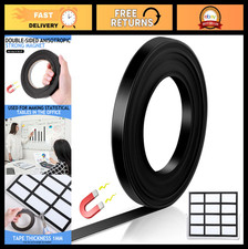 Magnetic Tape Roll 1/2" x 25ft - Thin Strips for Whiteboard, Classroom, Office D