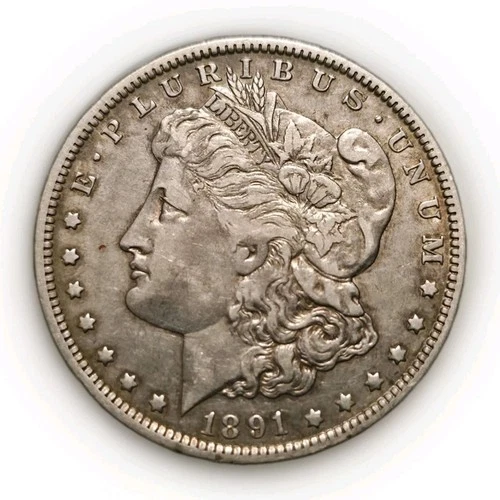 1891-O Morgan Silver Dollar $1 AU - Great Luster