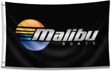 Malibu Boats Flag Banner 3X5Ft UV Fade Resistant with Brass Grommets For