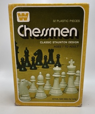 Vintage 1974 Chessmen - Classic Staunton Design - Whitman No. 4690