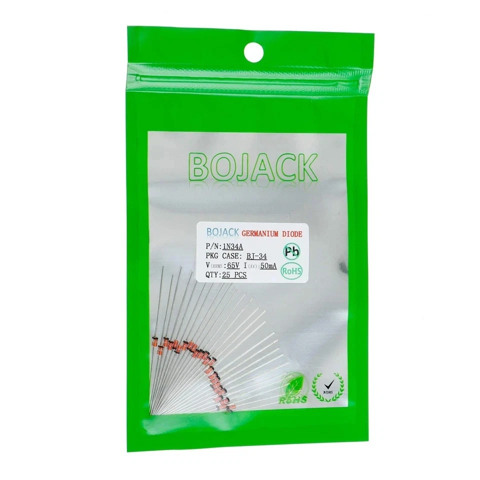 Bojack 1N34a Germanium Diode 50 Ma 65V Axial 1N34a 50 Millimap 65 Volt - Image 2 of 2