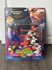 Vintage Space Jam Michael Jordan & Sylvester Action Figures- 1996 Playmates