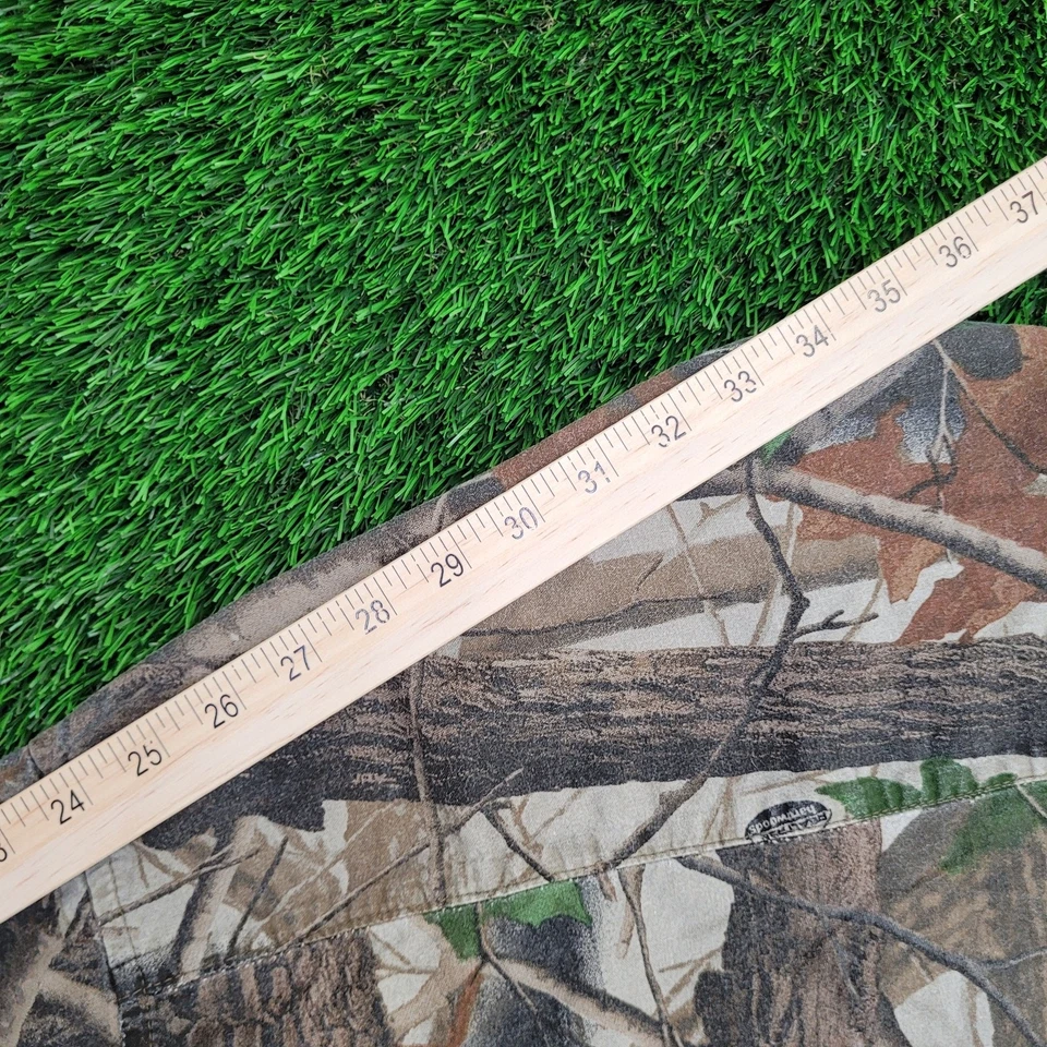 Camisa vintage Ranger RealTree camuflada con botones XL 24x32 maderas duras Foto 4 de 4