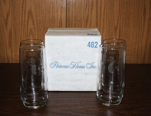 4 PRINCESS HOUSE HERITAGE COOLER / ICE TEA GLASSES # 463 IOB