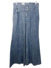 Pilcro double waist Flare Wide- Leg High - Rise Trouser Jeans Womens Size 31