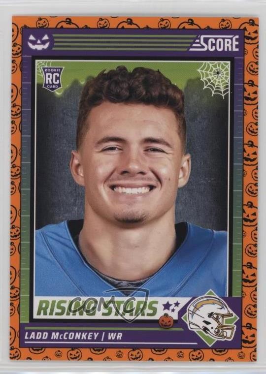 2024 Score-A-Treat Rising Stars Orange Pumpkins Ladd McConkey #34 Rookie RC 1nv9