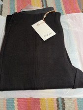 Quince Ponte Pintuck Ankle Pants Black M Petite 25” Ultra Stretch NWT