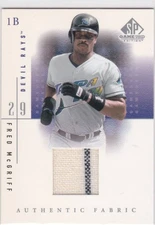 Fred McGriff 2001 UD SP Game Used Edition Jersey Card HOFer Tamps Devil Rays