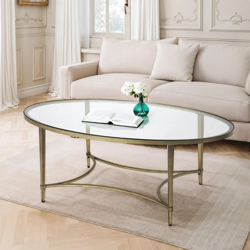 Butler Specialty Monica Gold Oval Coffee Table - Picture 2 of 2