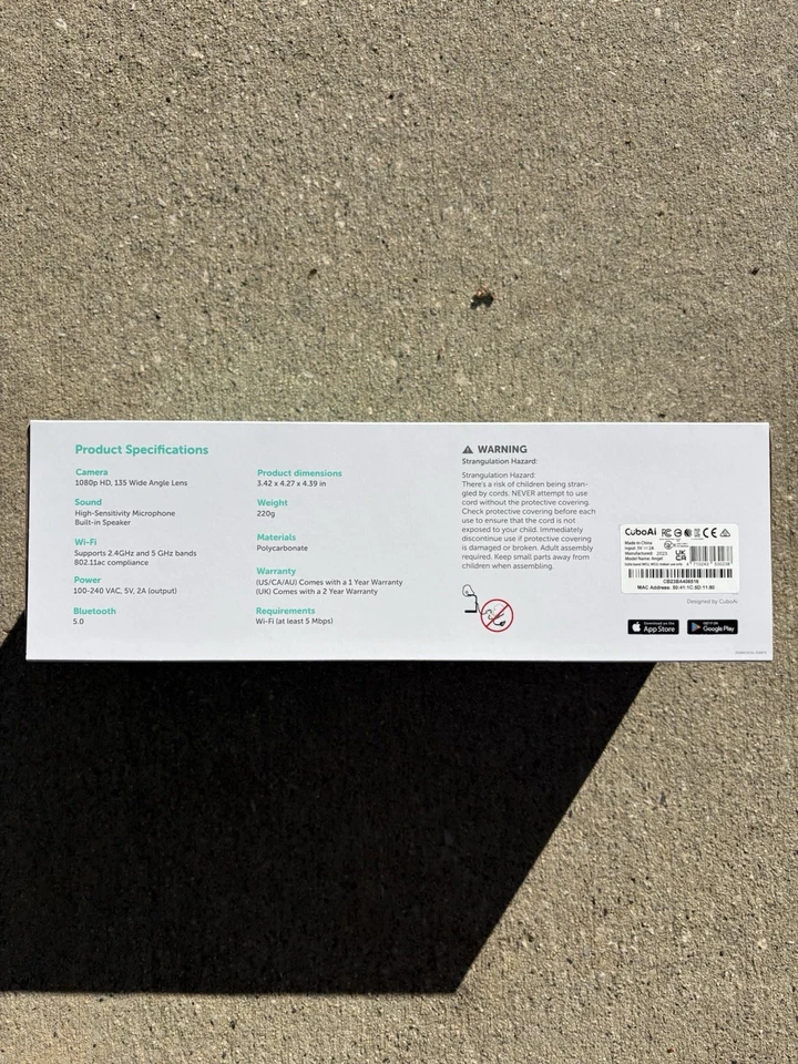 Cubo AI Smart Baby Monitor with Camera and Wall Mount - Image 3 of 3