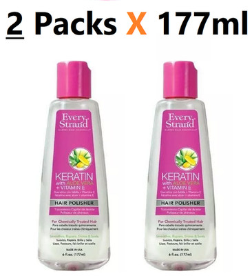 Every Strand Keratin with Aloe Vera Vitamin E Hair Polisher ( 2 Packs X 177 ml )
