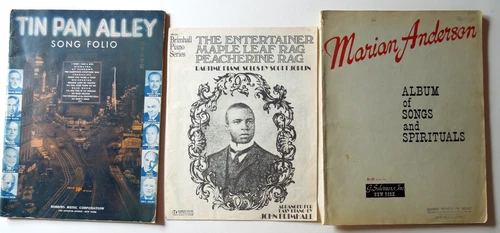 *3* Vintage Piano RAGTIME SPIRITUALS TIN-PAN ALLEY 1948 1973 Sheet Music