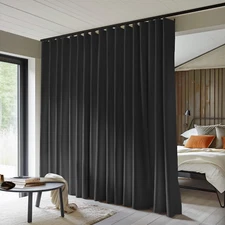 Room Divider Curtains Total Blackout Privacy Curtain Panel Room Thermal Insulate
